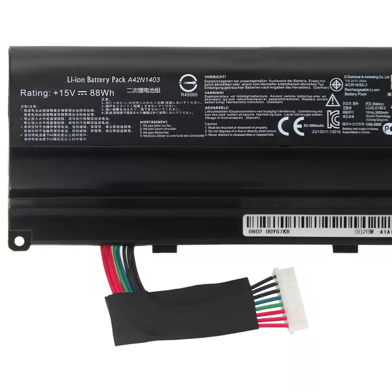 88WH/6000mAh Battery A42N1403 for ASUS ROG G751 G751JY G751JM G751JT GFX71JY GFX71JT