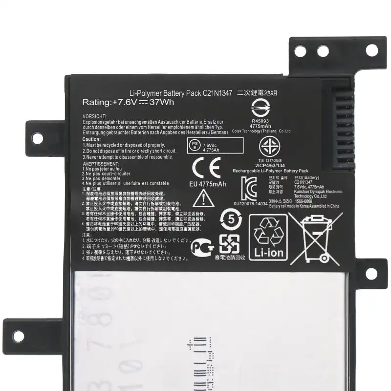 Laptop Lithium Battery C21N1347 for ASUS