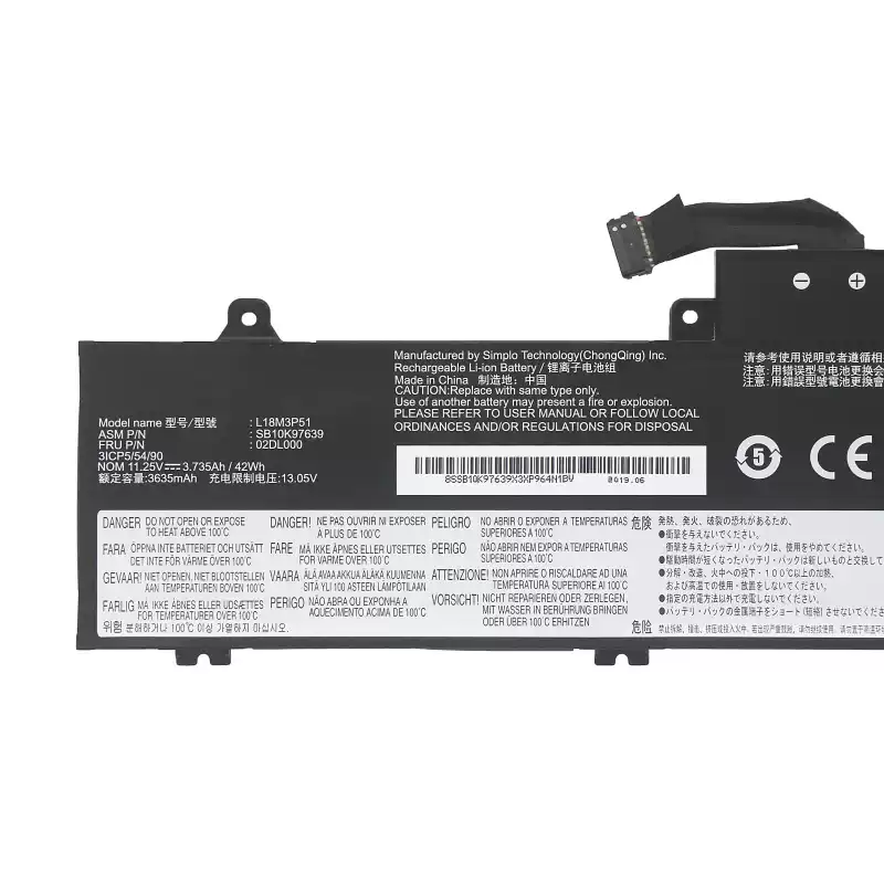 Laptop Battery L18M3P51 for Lenovo ThinkPad E490S Series 5 Laptop Battery L18M3P51 for Lenovo ThinkPad E490S Series