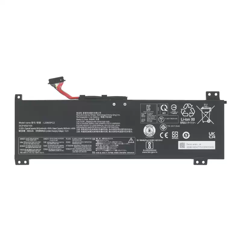 Laptop Battery L20M3PC2 L20C3PC2 for Lenovo Legion 5-15ITH6H Laptop 82JH series